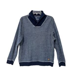 Tommy Bahama Mens Medium Agave Azul Blue Casual Pullover Sweater Shawl Neck